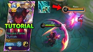 TUTORIAL: NEW DYRROTH 1 HIT BUILD 2024 !! - Mobile Legends