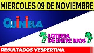 Resultados Quinielas Vespertinas de Córdoba y Entre Ríos, Miércoles 9 de Noviembre