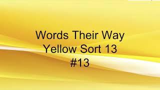 WTW Yellow Sort #13