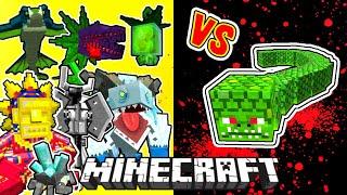 Naga Vs. Mowzie's Mobs in Minecraft