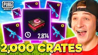 How Many GLACIERS in 2,874 CRATES?! PUBG MOBILE