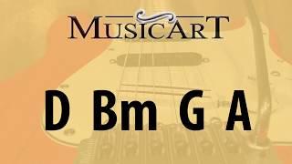 Guitar backing track in D Major  - Pop style