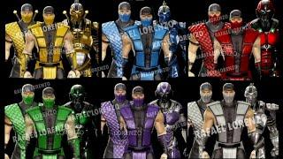 KLASSIC NINJA & CYBER Skin Costume Mortal Kombat SCORPION SUB-ZERO REPTILE ERMAC SMOKE TREMOR MK Mod