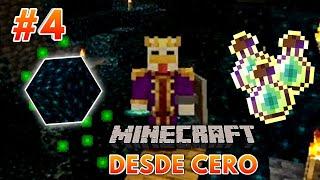 ENCUENTRO una CUEVA de ARAÑAS con EXPERIENCIA ILIMITADA | Minecraft Survival #4