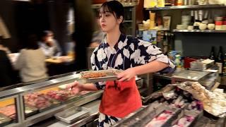 Yakitori Master's Beautiful Shop Staff and Chicken bring the crowd!