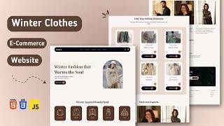 Building a Winter Clothes E-Commerce Website from Scratch | HTML, CSS, JavaScript Tutorial