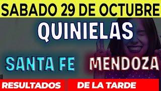 Resultados Quinielas Vespertinas de Santa Fe y Mendoza, Sábado 29 de Octubre