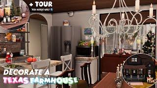 Decorate CHRISTMAS TEXAS FARMHOUSE with me | The Sims 4