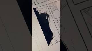 super quick manga drawing 5!  inking manga pages #art #anime