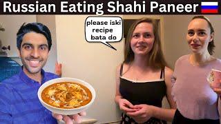 Russian Eating Shahi Paneer First Time 