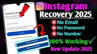 How To Recover Instagram Account Without Email Password & Number (2025) | Instagram Recovery 2025