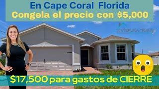 Cape Coral Florida casas nuevas construcción Congela el precio con $5,000 Invierte en tu nueva Casa