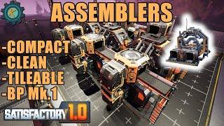 Early Game Assemblers Blueprint - Compact, Clean, & Tileable - Mk.1 BP - Satisfactory 1.0