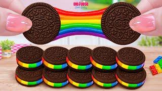 Best of Rainbow OREO Cake RecipeSatisfying Miniature OREO With Chocolate ASMRMina Sweet Baking