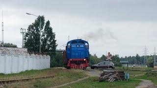 злой машинист! ТГМ4А-2216 на подьездном пути от станции Шинная.