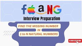 FIND THE MISSING NUMBER #python #coding #faangcodinginterviewpreparation #faangpreparation #faang