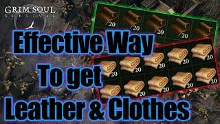 Grim Soul Dark Fantasy : #82Easy & Effective Way To Farm Leather & ClothersTo Craft Armors