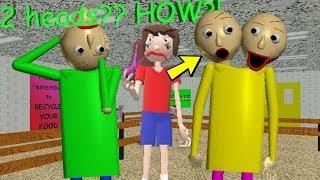 BALDI HAS 2 HEADS?! 2X SMARTER!! | Baldi's Basics MOD: The Crazy School