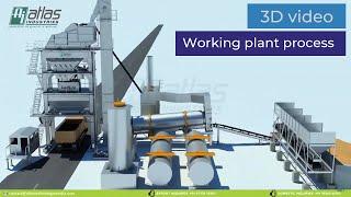 3D animation video of asphalt batch mixing plant at work Atlas Industries