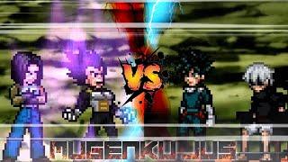 Vegeta Ultra Ego & Android 17 vs Deku OP & Kaneki Ken ANIME MUGEN JUS Team Fight