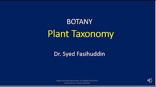 Plant Taxonomy