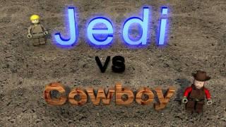 Lego Cowboy vs Jedi (CG 3D Animation)