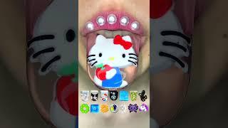 헬로키티 젤리 먹방 ASMR HELLO KITTY JELLY #shorts #eatingsounds #satisfying #mukbang #モッパン #咀嚼音 #viral #音フェチ