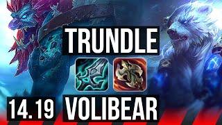 TRUNDLE vs VOLIBEAR (TOP) | Rank 2 Trundle | EUW Challenger | 14.19