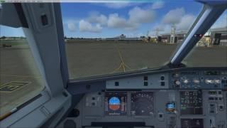 A320 232 Aeroparque approach, with parking checklist