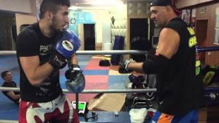 Coach Roman Unique Boxing Technical Mittwork Training with Alim Nabiev