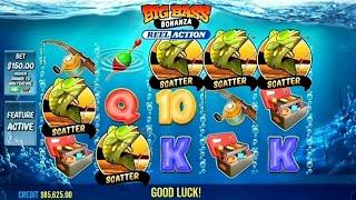 5 SCATTERS ON BIG BASS BONANZA REEL ACTION SLOT..