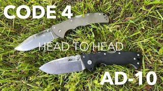 Cold Steel Head to Head:  Code 4 vs AD-10 Review