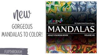 NEW Mandalas 8 by ColorIt | Adult Coloring Book Review