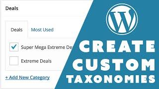 How To Create Custom Taxonomies In WordPress