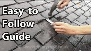 Slate Roof Repair - How to replace a slate & broken slates