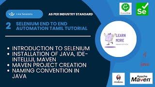 2. Selenium Introduction in Tamil | Java Installation & Maven Project Setup in IntelliJ