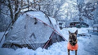 Winter Camping in the Upper Peninsula | ASMR Movie Compilation