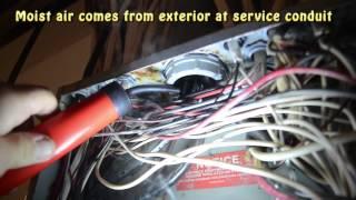 Electric panel rust: Electrical panel fire, Electrical panel breakers rusting