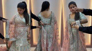 2 Main Draping Styles | Lehenga dupatta draping