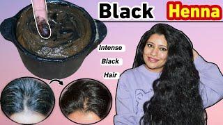 Black  Henna For Intense Black Hair & Reverse Premature Hair Greying काली मेहंदी से बाल काले बनायें।