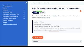 Portswigger: Exploiting path mapping for web cache deception