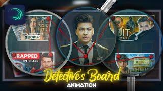 Detective's Board Animation in Mobile | How to make Detective's Board Animation in Hindi