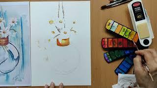 FREE Tutorial - WATERCOLOUR Painting - Art Canvas Design Studio