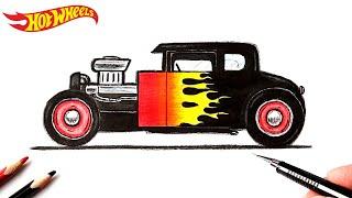 Как нарисовать Hot Wheels Hot Rod | Car drawing