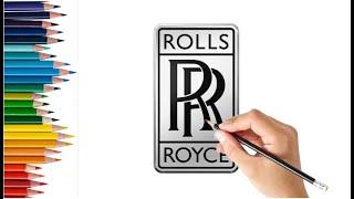 How to draw Rolls Royce logo | satisfying art, cool drawing