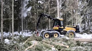 Eco Log 590D +Blue - Harvester with Log Max 6000B Winter Forestry Unique Logging