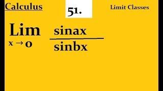 Evaluate : lim (x → 0) sinax/sinbx