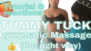 Lymphatic Drainage Massage | Tummy Tuck Demo | Real Reactions | True Massage & Bodywork