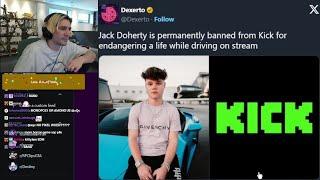 xQc Reacts to Jack Doherty Banned Permanently on KICK