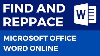 Find and Replace in Microsoft Word Online | Word Online Complete Course.